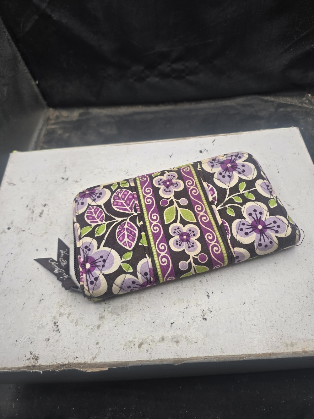 Vera Bradley Purple Floral Zip Wallet